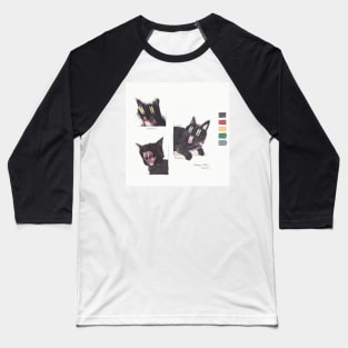 Black cat Baseball T-Shirt